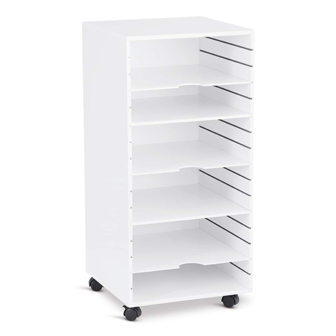 34&#x22; White Modular Mobile Panel Tower by Simply Tidy&#xAE;